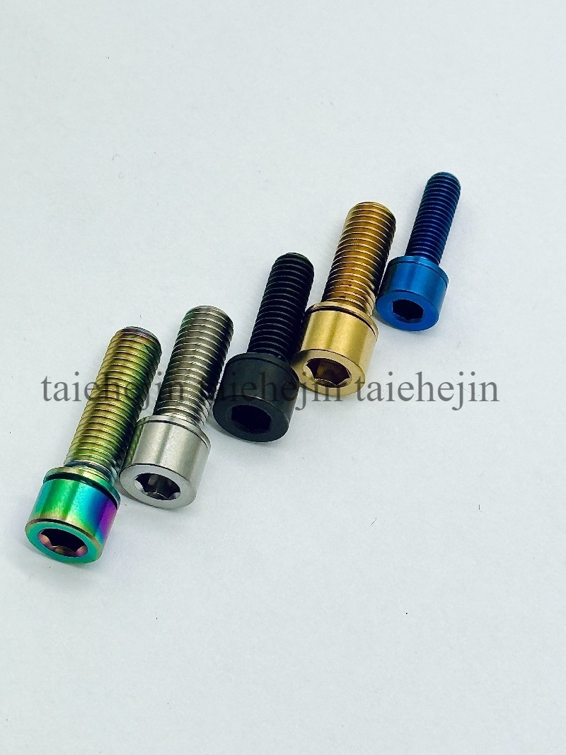 6pcs M8x20/25mm Titanium Socket Cap Head Bolts Screws Motorcycle Ti Bolt+Washers