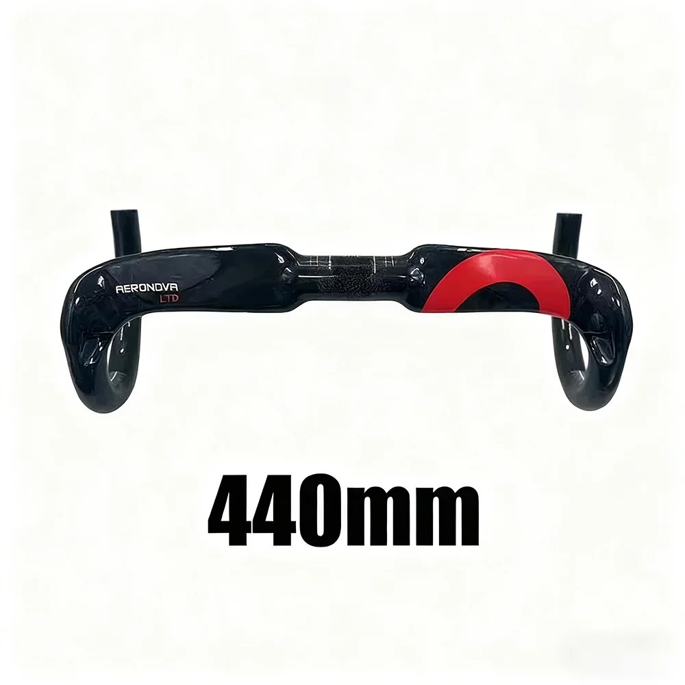 Full Carbon Road Bike Handlebar Gloss Black Top 31.8*380/400/420/440mm