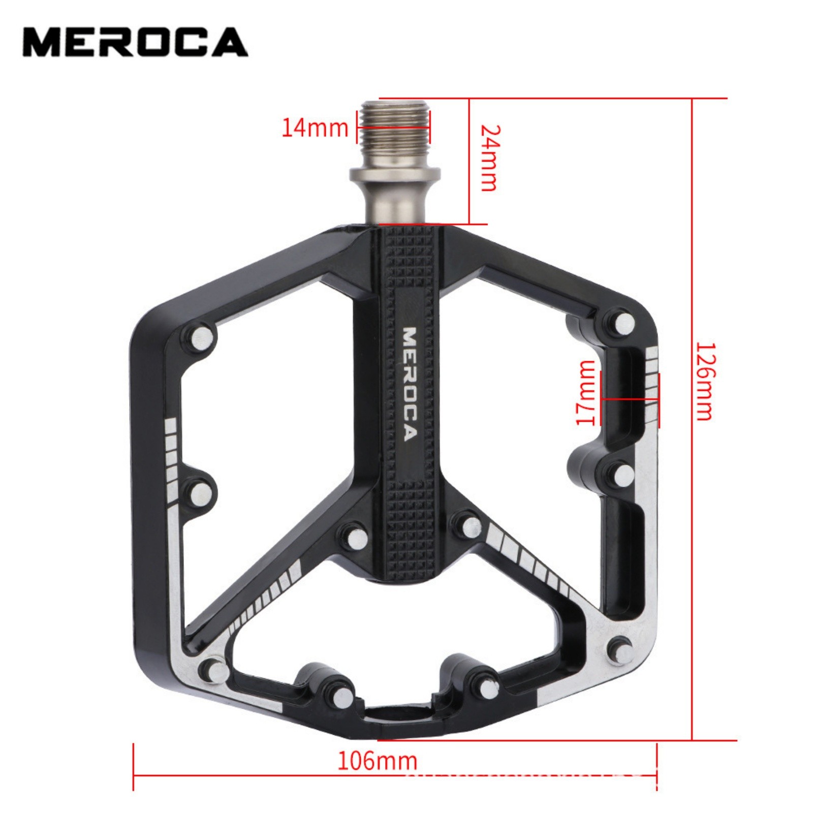 Fit MTB Road Bike Aluminum Pedals Lightweight Widen 9/16″ Bearing Pedal
