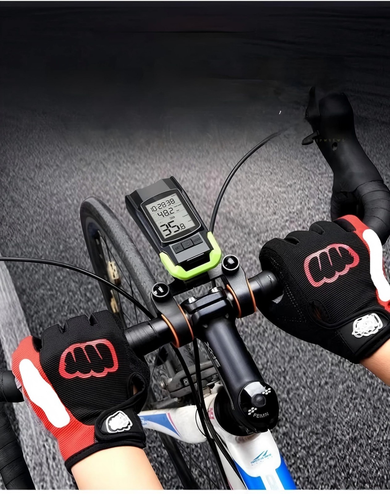 3-in-1Multi Functional Bike Light 800 lumens Nighttime Speedometer, Horn, Lig…