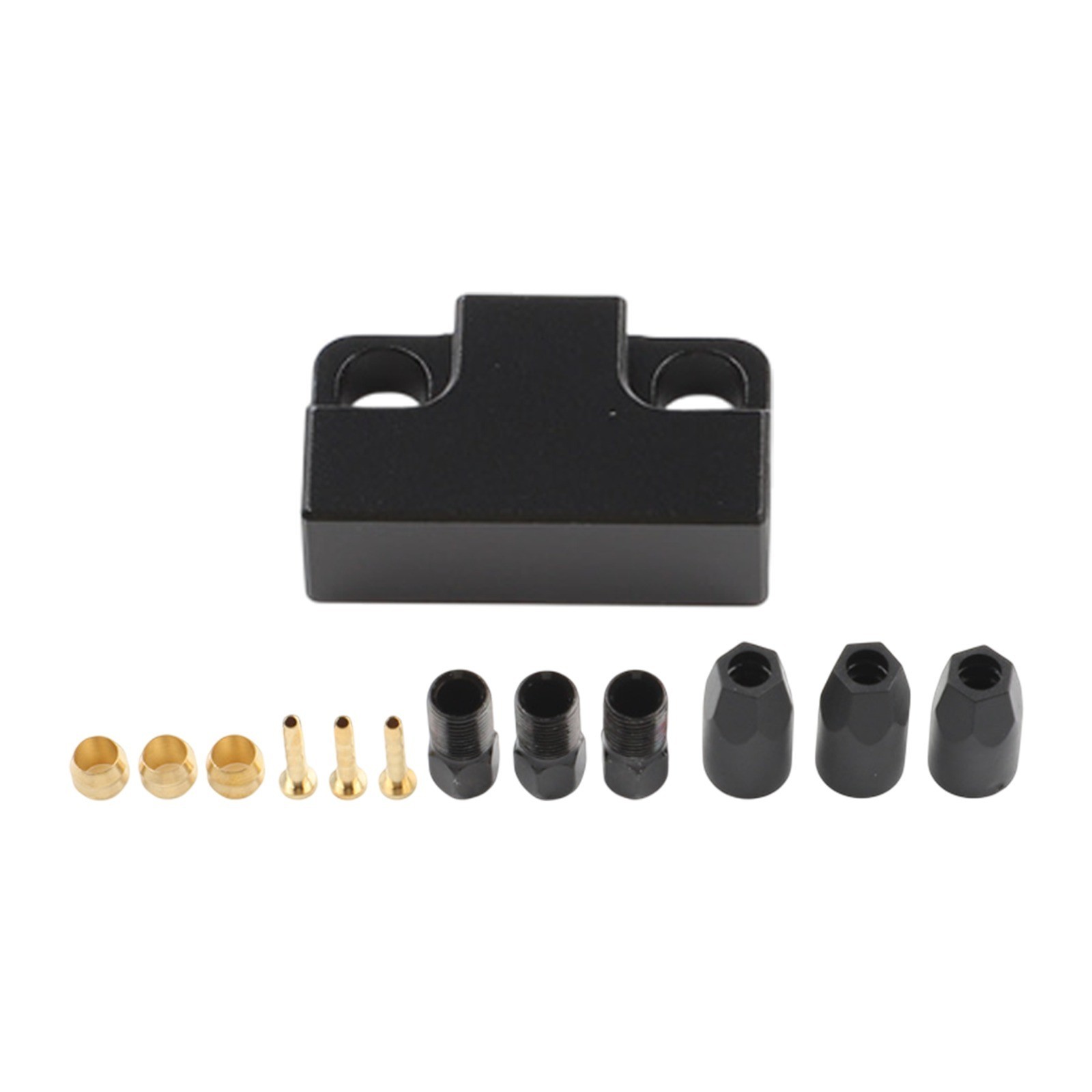 Durable Versatile Jet Black Hydraulic Brake Cable Tee 1 to 2 Adapter Reliable