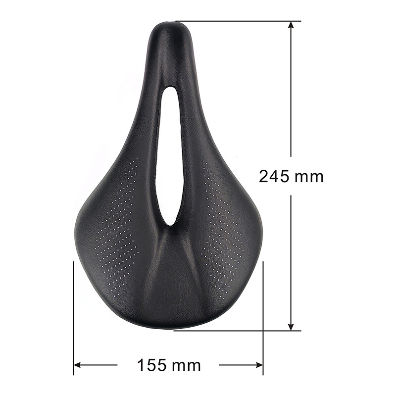 Carbon Fiber Saddle Oval Rail 7*9 Comfort Soft Leather Bike Seat 245*155mm 135g