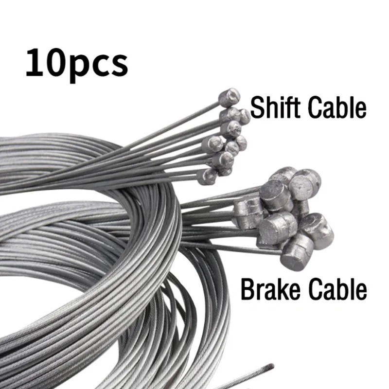 10pcs Road Bike MTB Gear Bicycle Brake Line Shifter Cable Core Inner Wire AU