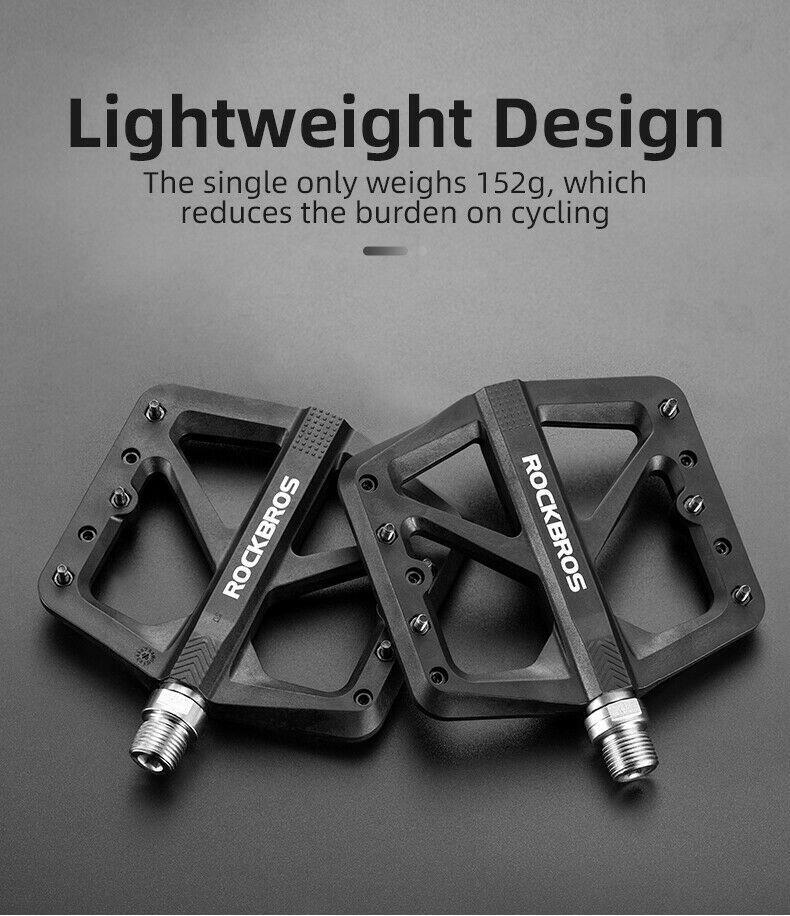 MTB BMX Bike Pedals DU Sealed Bearing Lock Widen Nylon Bicycle Pedals Cycling