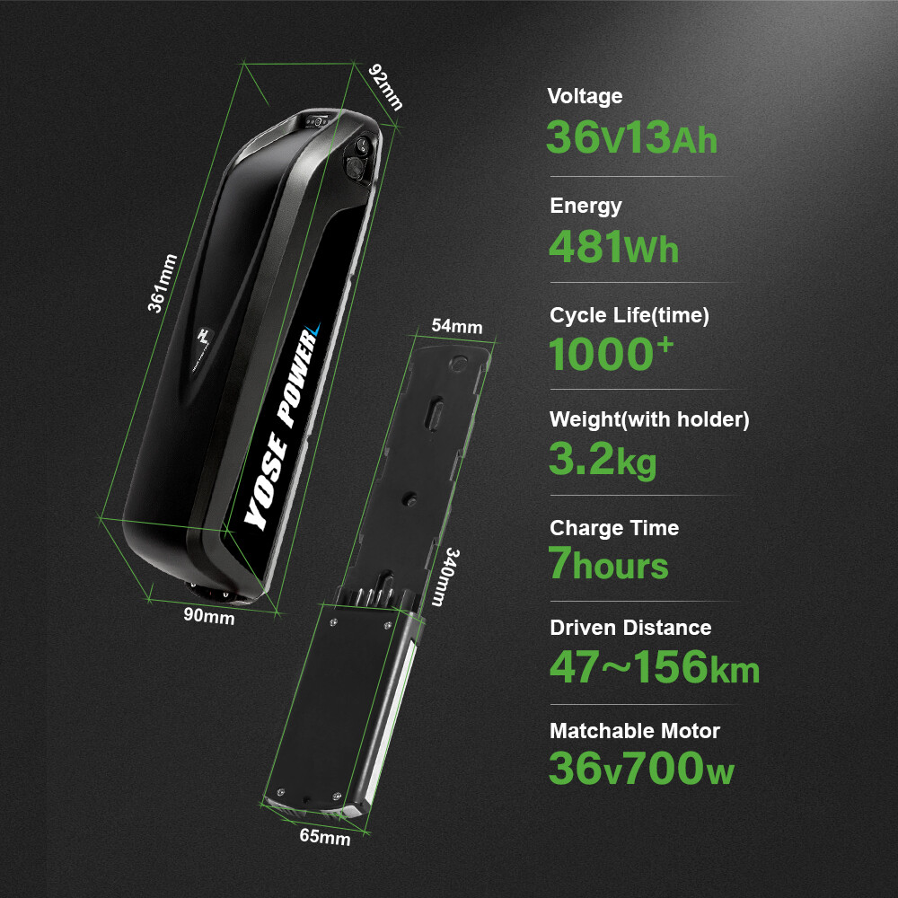 ELectric Bike Battery 36V 13Ah Hailong Ebike Battery 36V Lithium Battery 0-700W