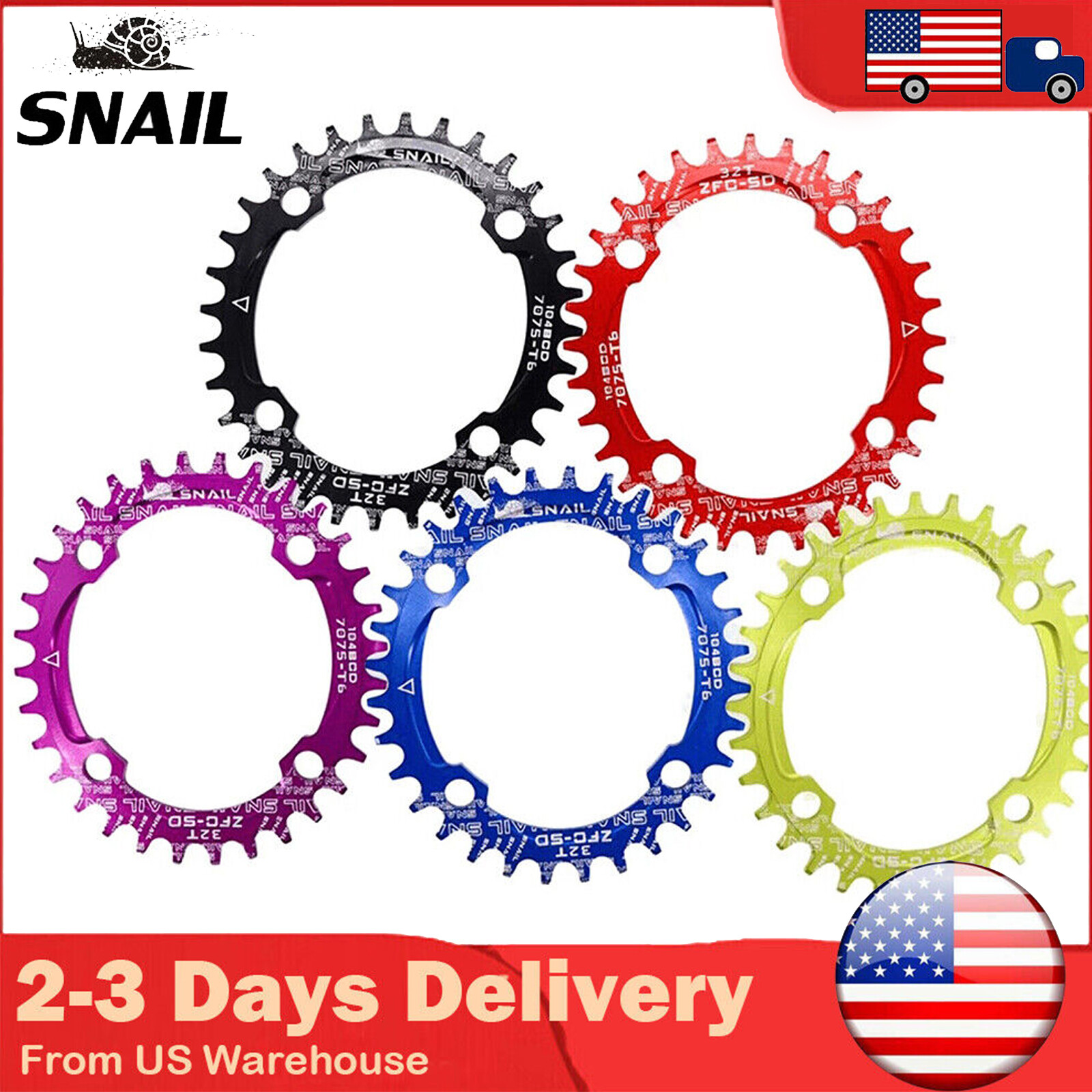 Mountain Bike 104BCD 30-42T Narrow Wide Bike Chainring Single Tooth Chain Ring