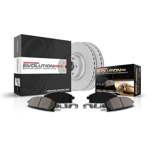 Power Stop CRK1440 Coated Brake Rotor & Ceramic Brake Pads- rear