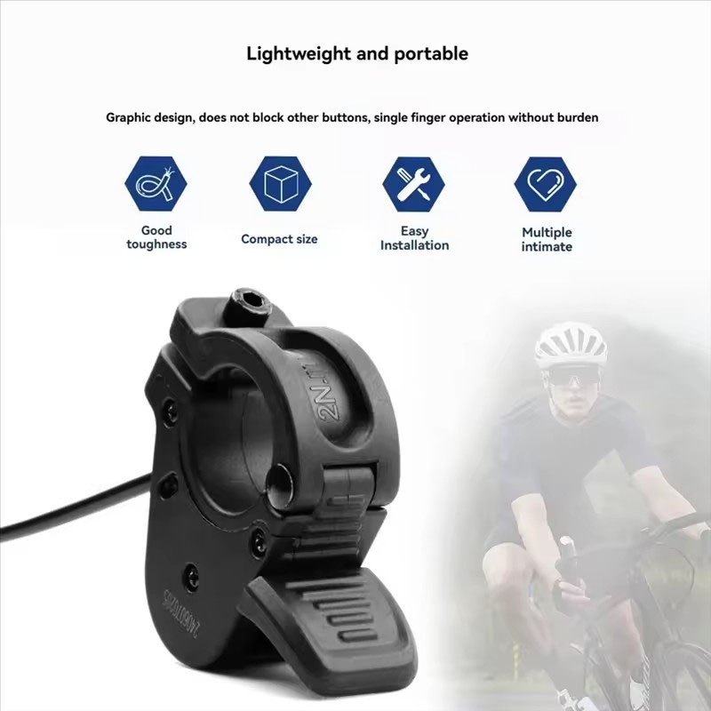 EBike Thumb Throttle 24V 36V 48V 72V Left/Right Hand Throttle SM Plug Connector