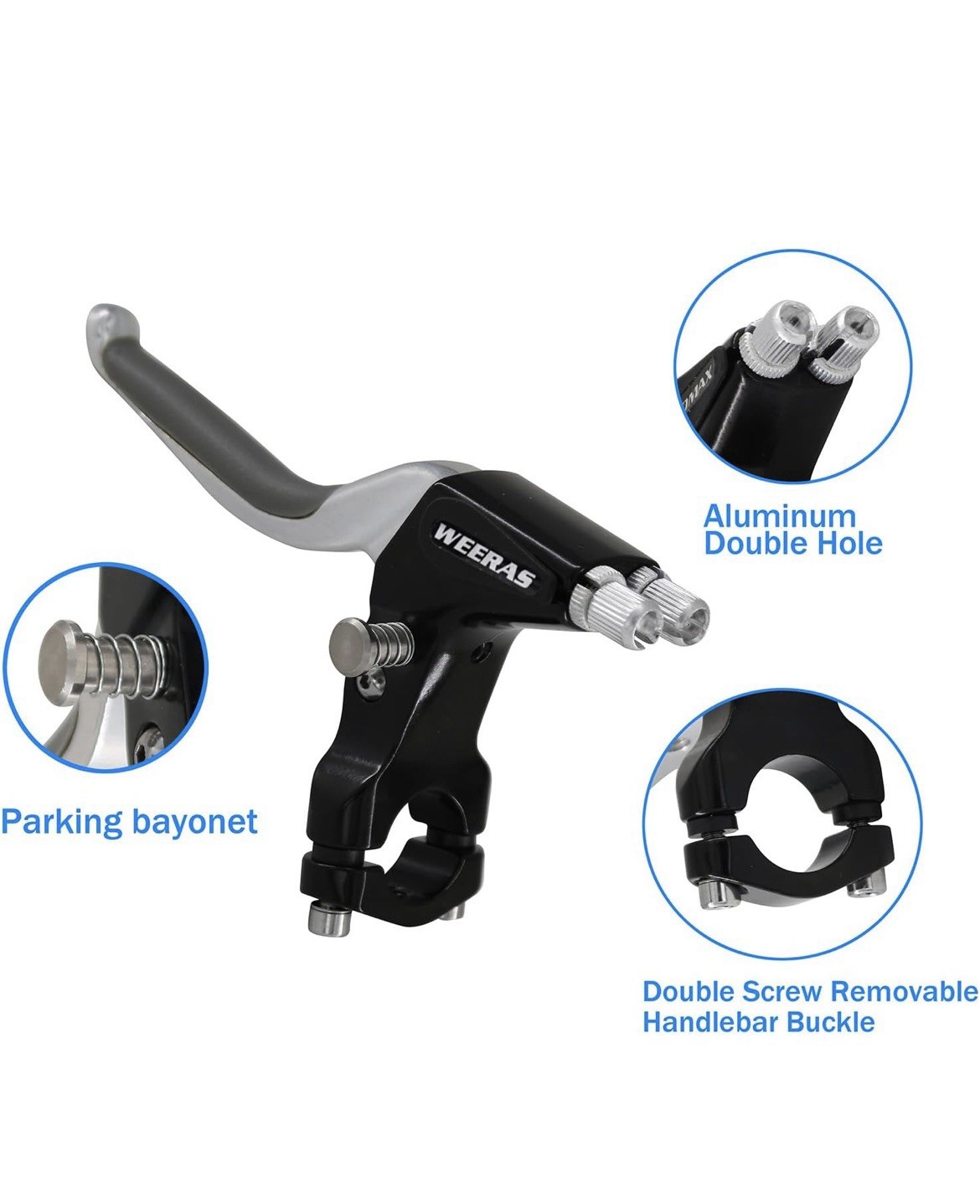 WEERAS Synchronous Brake Lever Black/Chrome Free Shipping