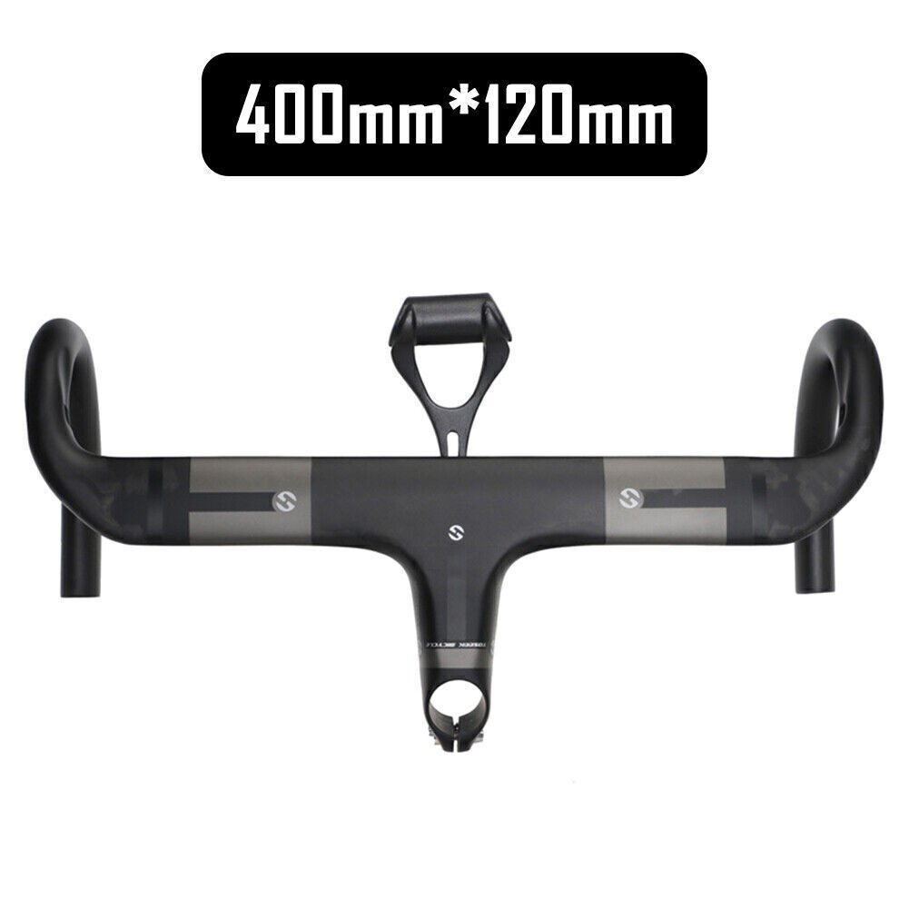 UD Integrated Bar Stem Road Bike Handlebars Carbon Fiber 28.6mm*400/420/440mm