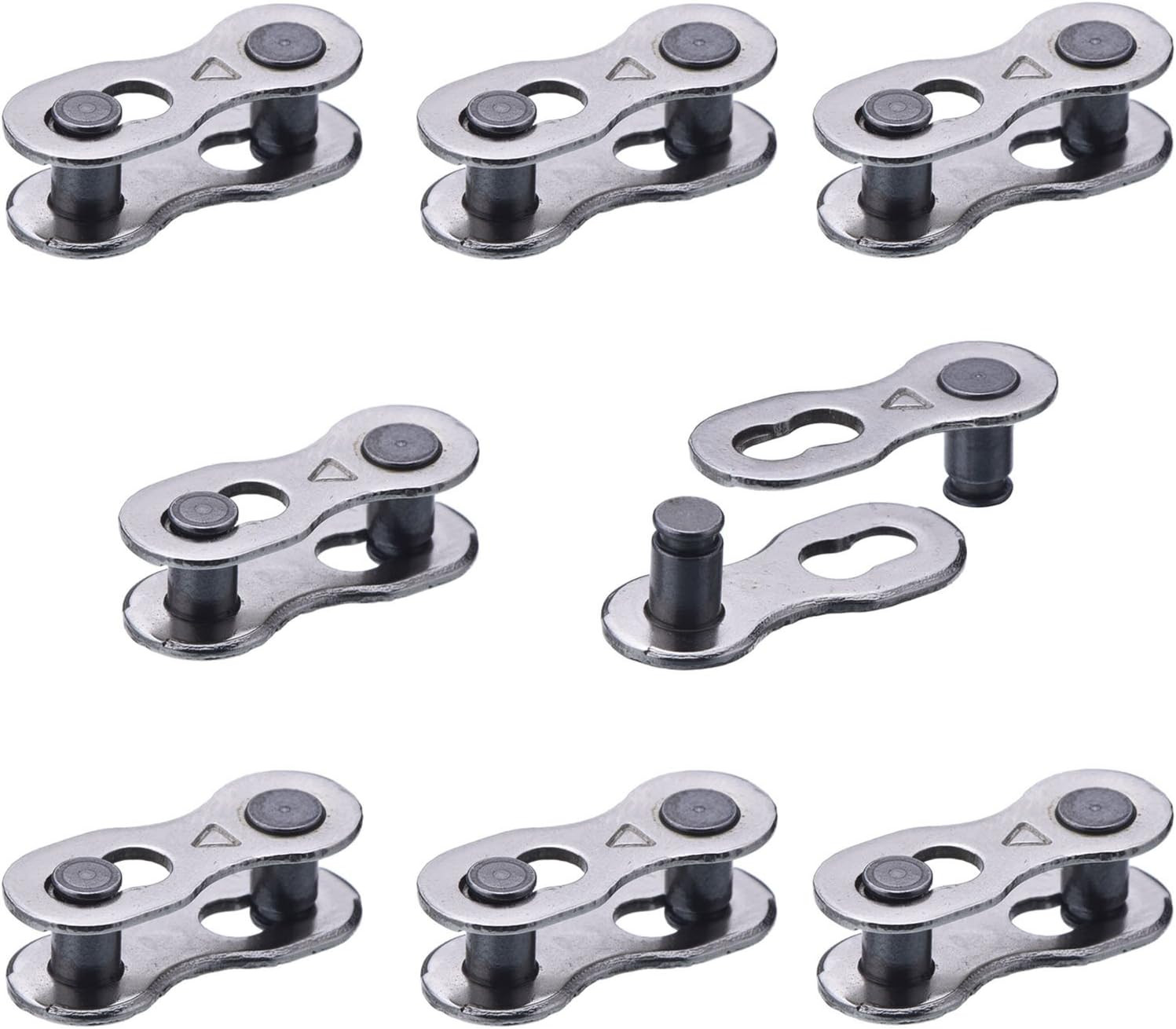 8 Pairs Bicycle Missing Link for 6, 7, 8, 9, 10 Speed Chain Master Link for Bicy