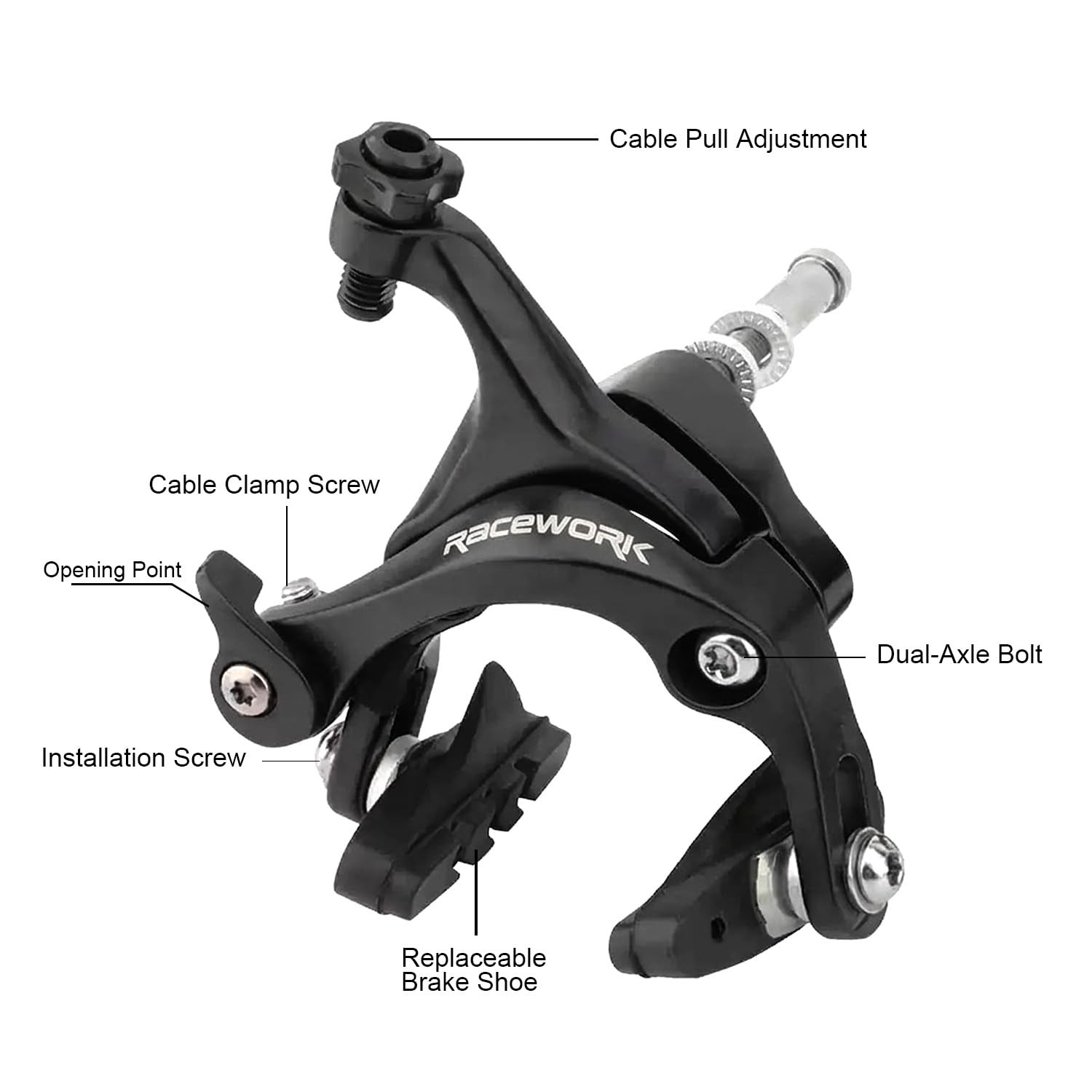 Double Pivot Road Bike Brakes – Aluminum Side Pull Caliper Set for Front and Rea