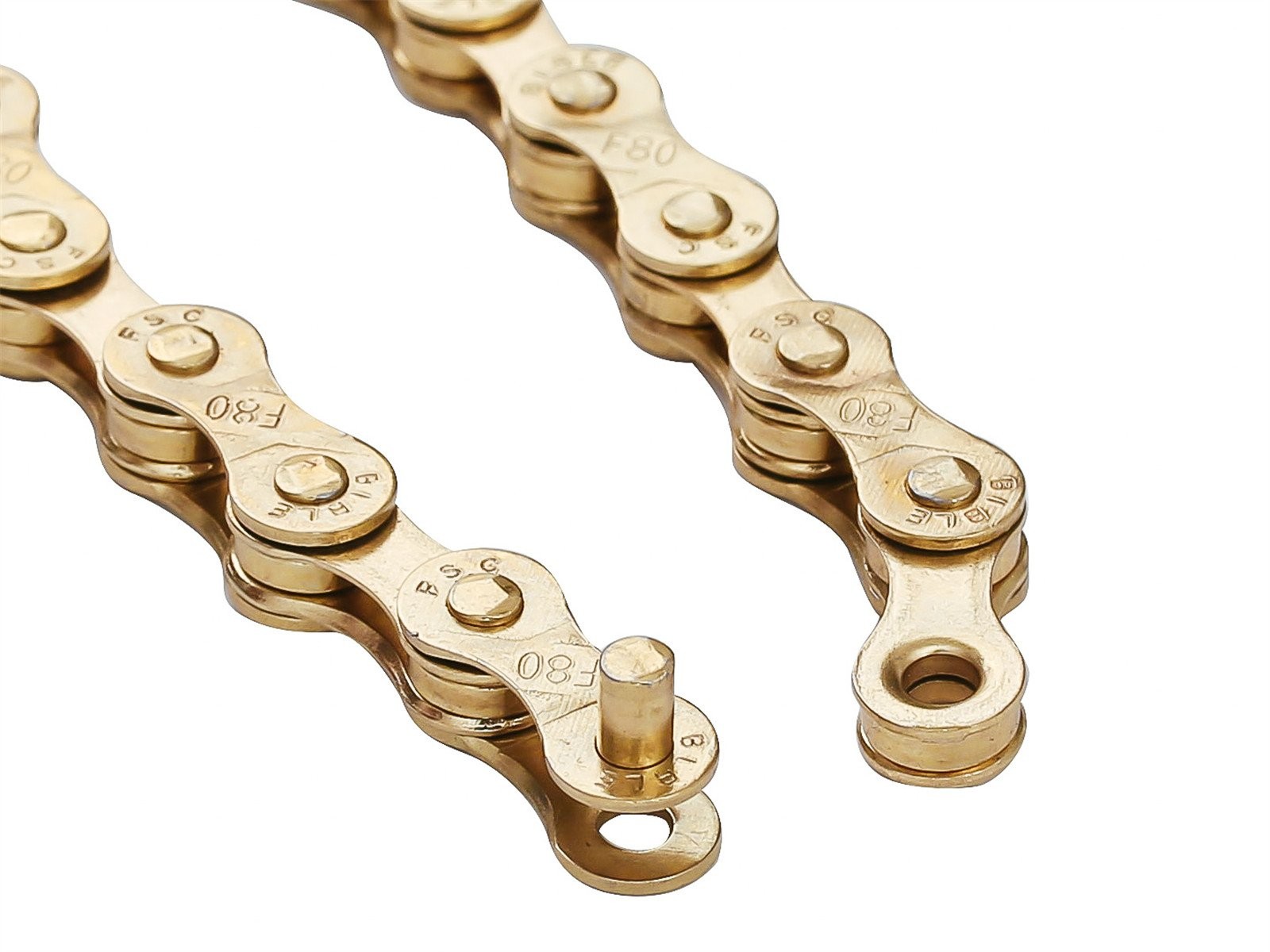 FSC 6,7,8 Speed 116L Bicycle Chains, Silver,(1/2×3/32-Inch) Gold