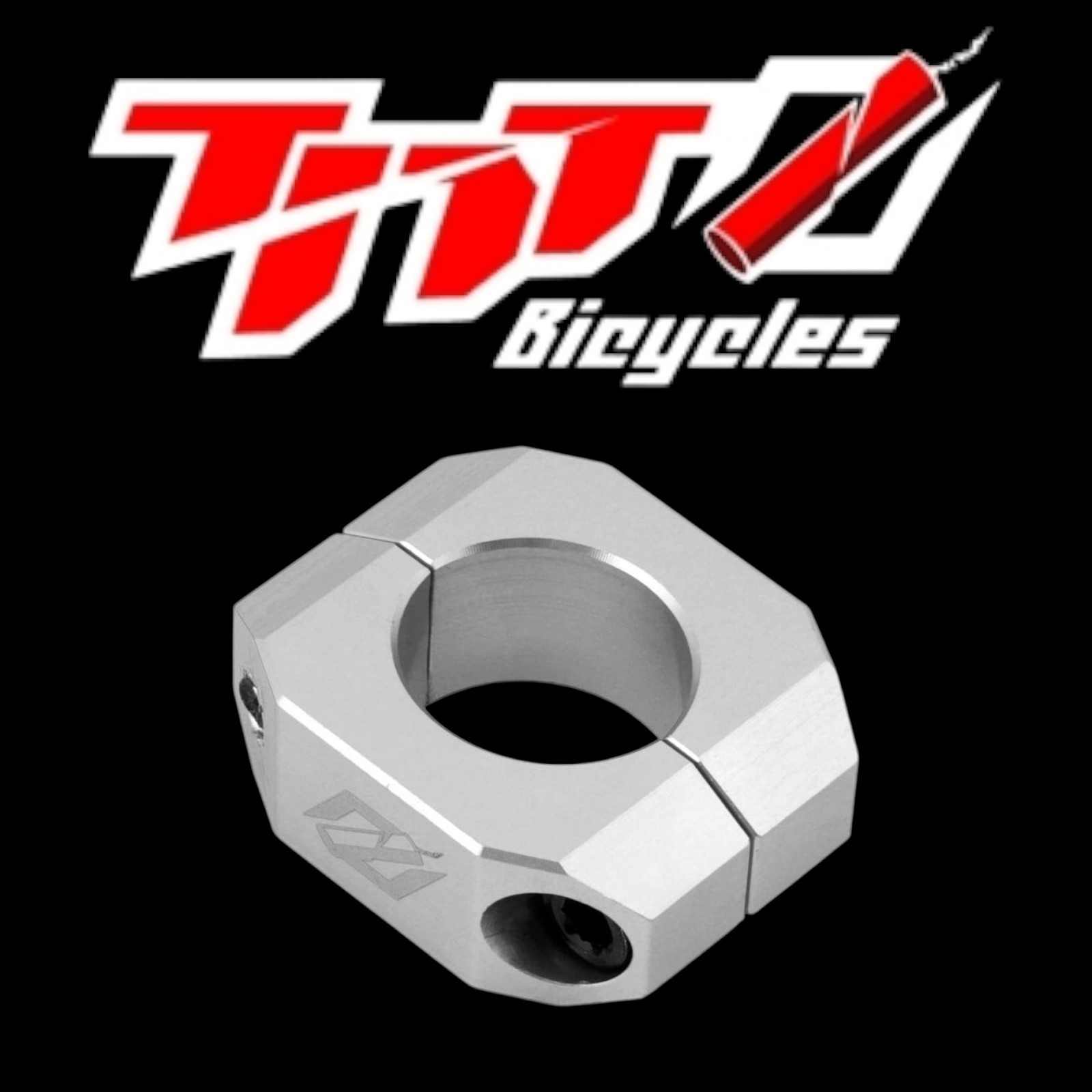 TNT Bicycles Double-Bolt BMX Seat Post Clamp – 25.4mm Silver