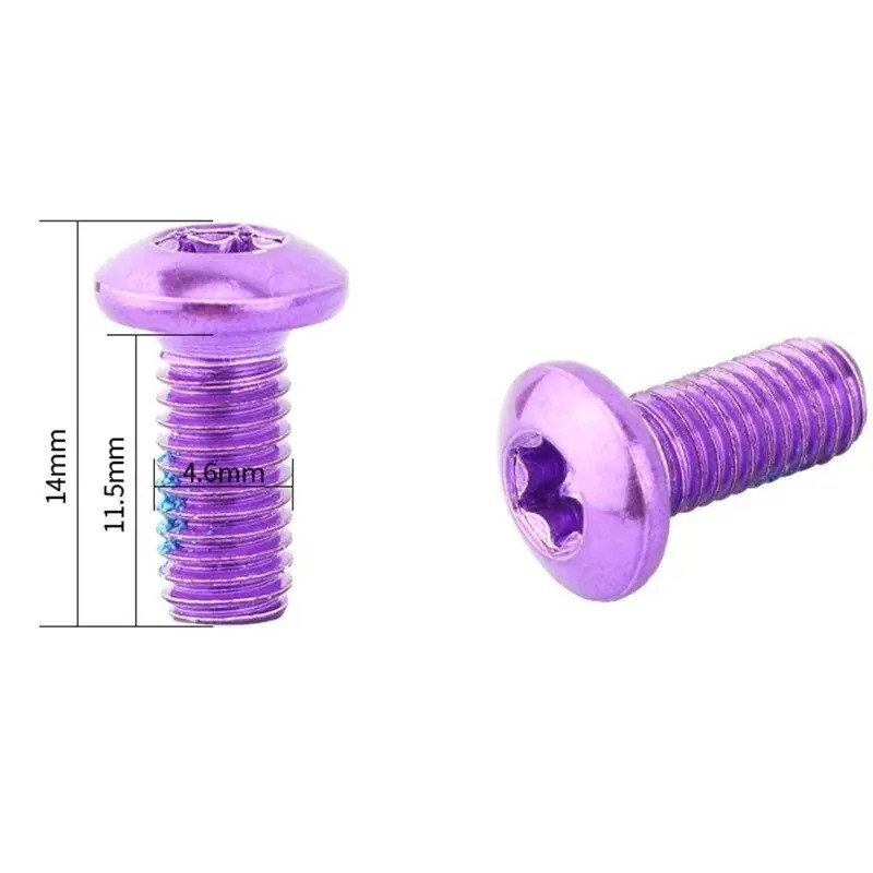 12Pcs MTB Disc Brake Rotor Screws T25 Alloy Steel Bicycle Fixing Bolts Set