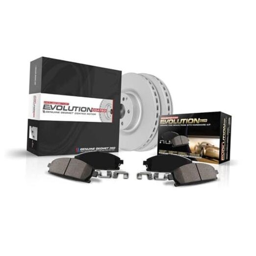 Power Stop CRK1440 Coated Brake Rotor & Ceramic Brake Pads- rear