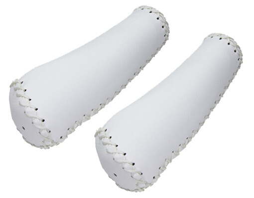 bike Grips PVC Leather 1164C White. lowrider grips, beach cruiser grips