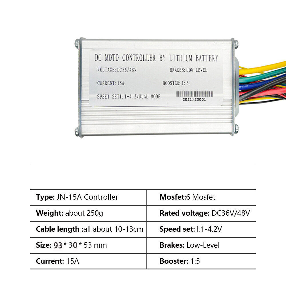 36-48V Brushless 15A Controller LCD-S866 Display Panel Kit for E-Bike Scooter