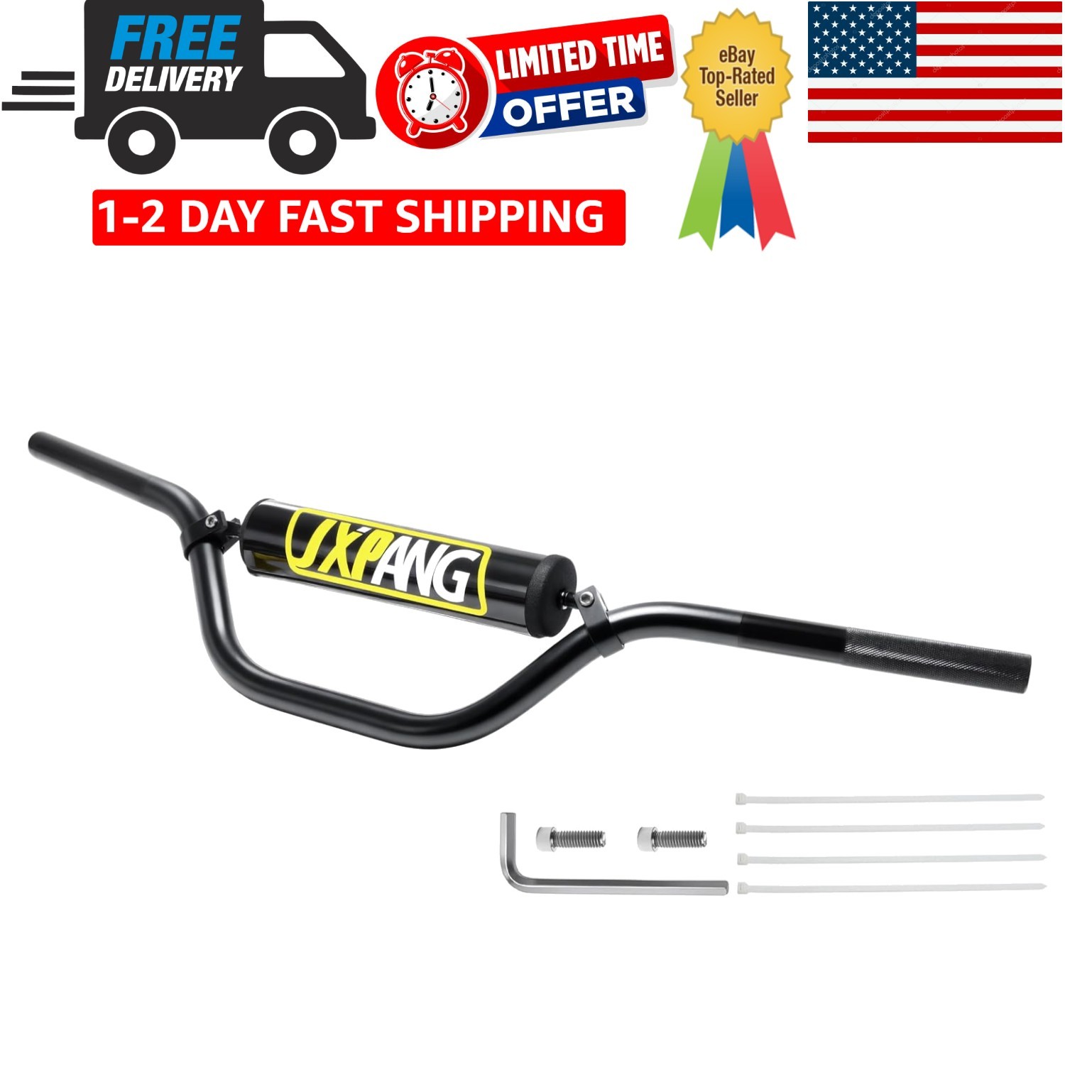 6063-T6 Aluminum 7/8 Inch Motocross Handlebars – Universal for ATV & Dirt Bikes