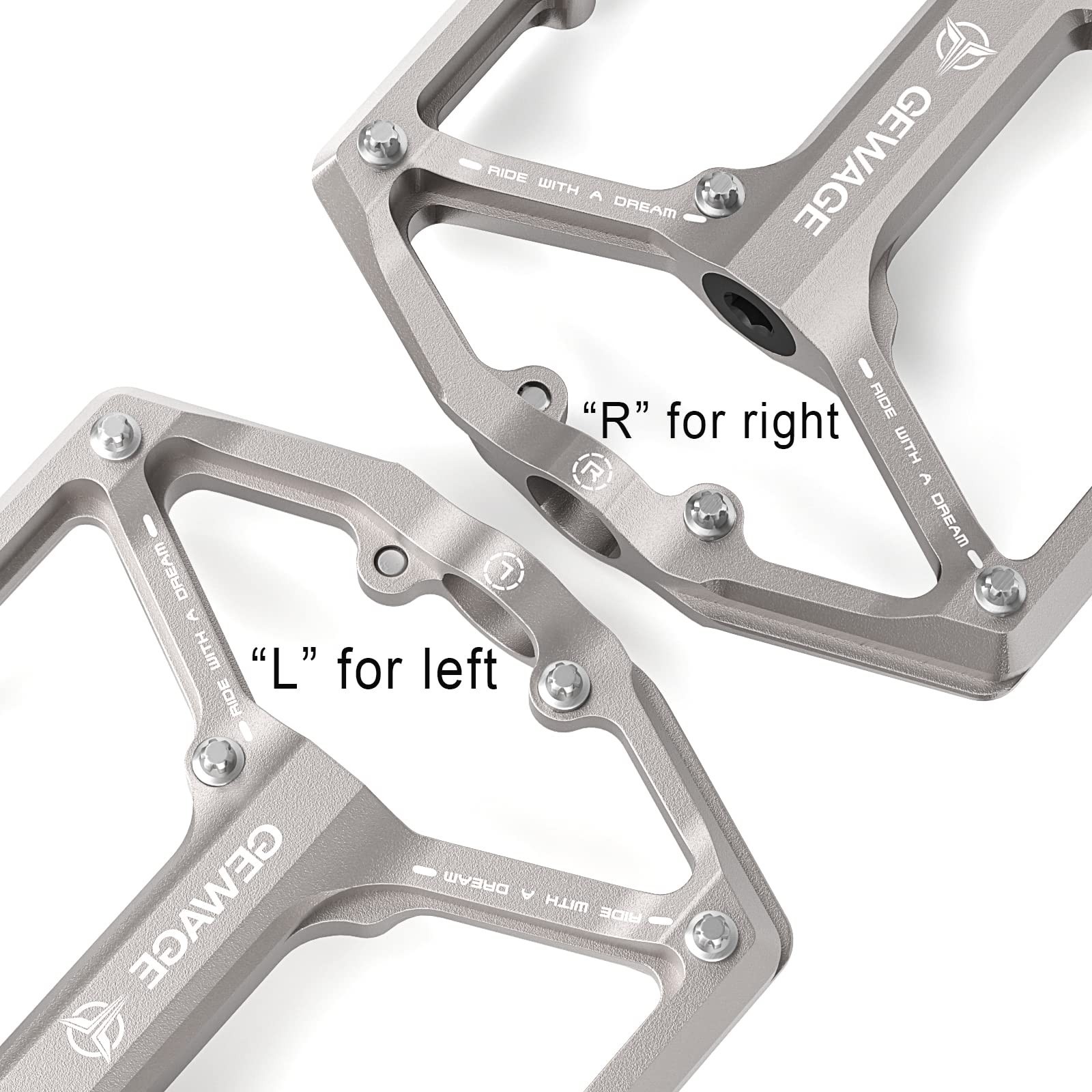 Road/Mountain Bike Pedals – 3 Bearings Bicycle Pedals – 9/16” CNC Machined