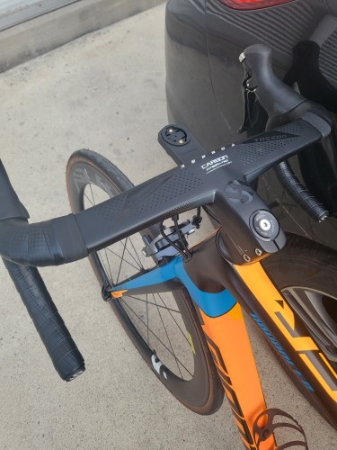 TOSEEK Carbon Fiber Integrated Handlebar -8° Gravel Road Bicycle Drop Bar 28.6mm