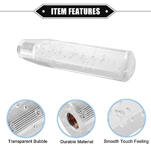 Gear Shift Knob Stick, 20cm Faux Crystal Transparent Bubble Gear Shifter Clear