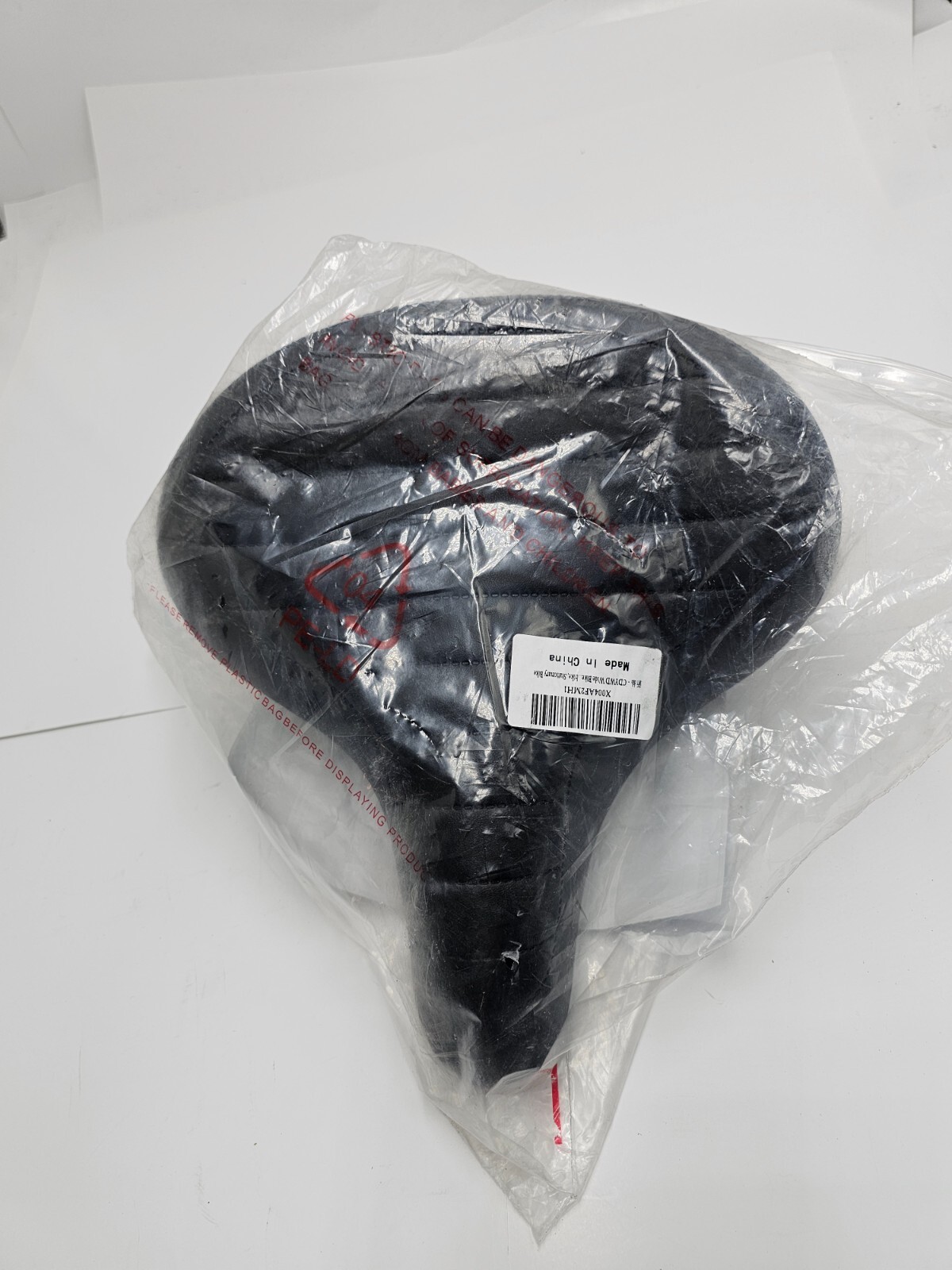 CDYWD Saddle Black Leather Wide Padded Bike Seat With Shock Absorbing Spring