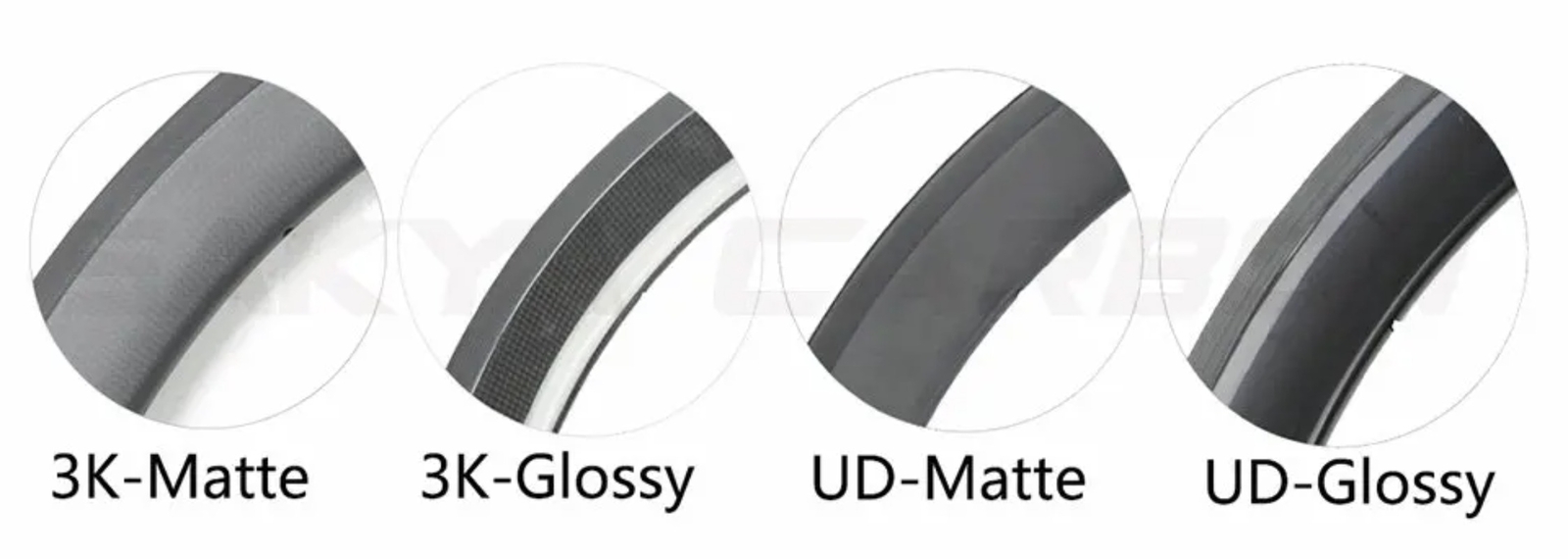 700C 88mm Depth Tubular Carbon Rims 23mm/25mm Wide 16H-36H UD 3K Matte / Glossy