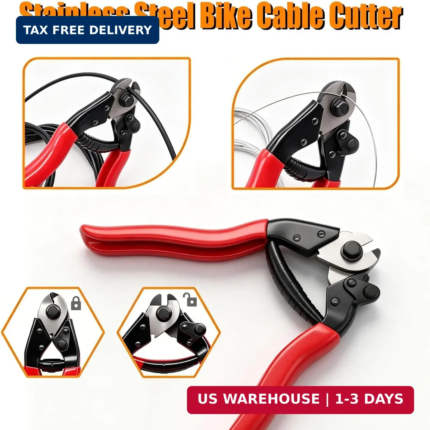 weideer 107PCS Stainless Steel Wire Cutter Bike Brake Cable Housing Shifter Cabl