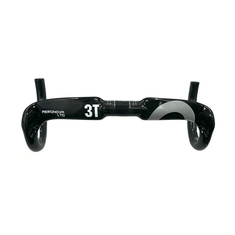 3T Full Carbon Road Bike Handlebar 31.8mm Black/Silver 420 mm