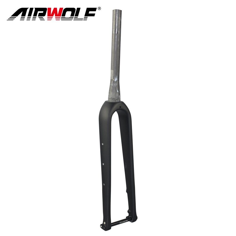 Carbon Gravel bike Rigid Fork Disc Brake 700C Thru Axle 100*12mm Road Bike Fork