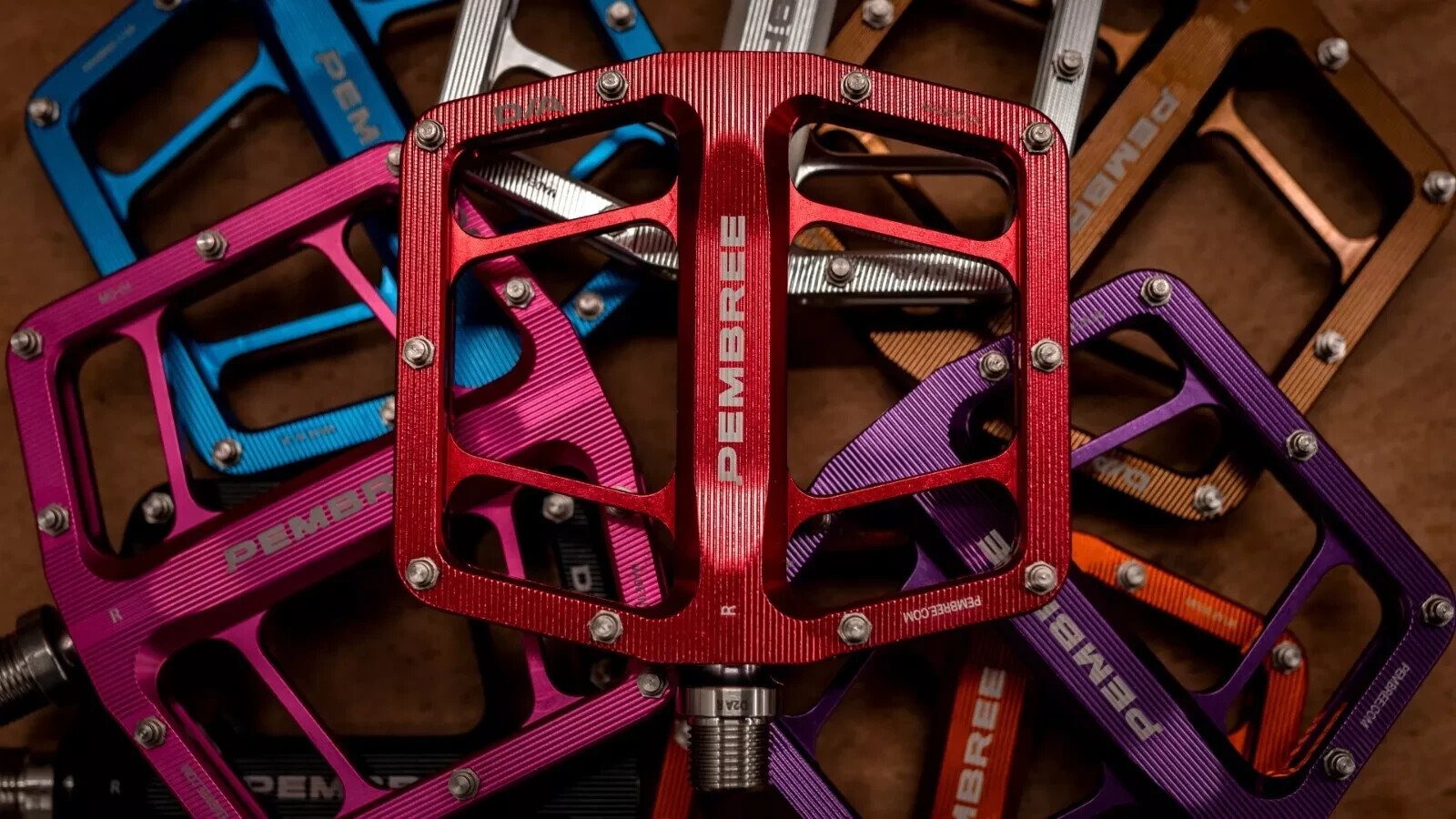 Pembree D2A MTB Flat Pedals Purple Made in UK