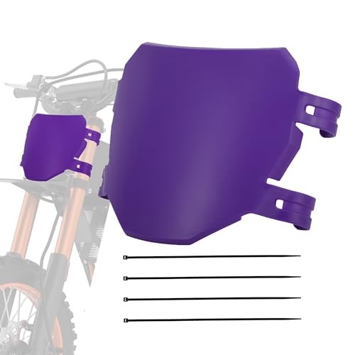 Front Number Plate for Ebike,Electric Dirt Bike Plate 9.06″Lx 6.69″W Purple