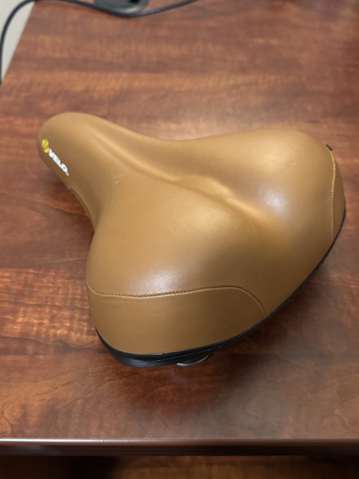 VELO Tour Ela X Comfort Bicycle Saddle Seat, Brown, Synthetic/Plastic