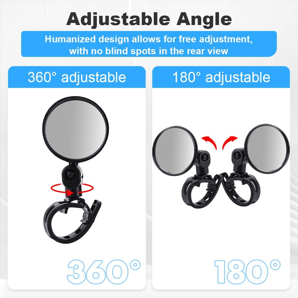 Electric Bicycle Scooter Reversing Mirror Rearview Mirror Wide Angle Convex