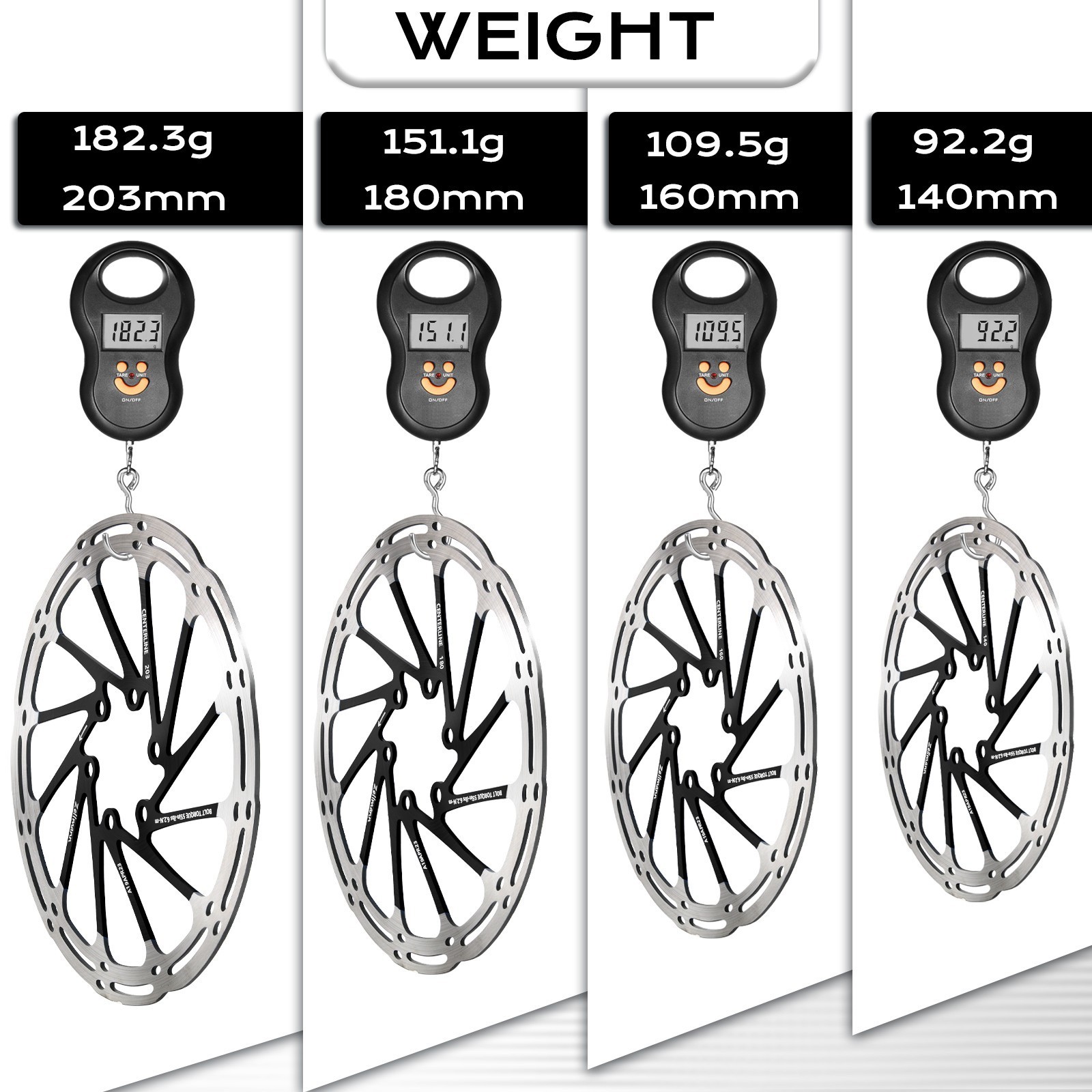 Bicycle Disc Brake Rotors 140/160/180/203mm Road Bike Front Rear Rotor Stainless