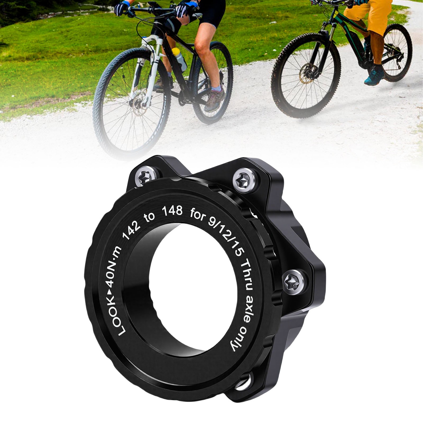 Bike Center Lock Adapter 142mm To 148x12mm Center Lock To 6 Bolt Adapter Fo HQAY