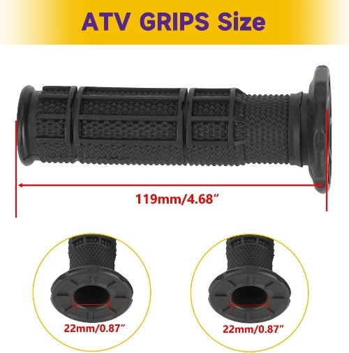 7/8″ ATV Handlebar Handle Grips Compatible with 125cc 110 Color: Classic Black