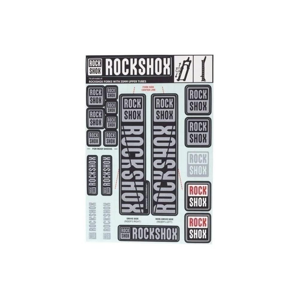 RockShox Decal Kit, 35mm, White One Size, Black