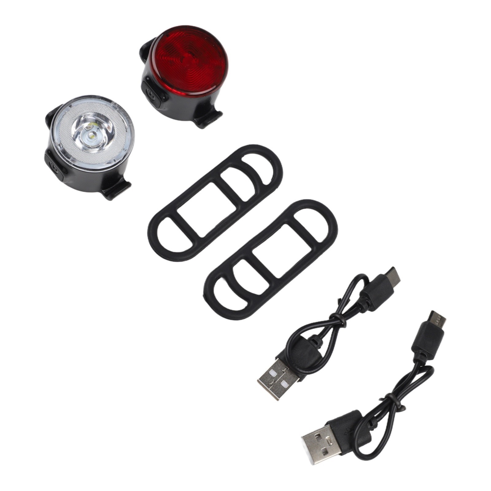 Waterproof LED Bike Lights Set USB Rechargeable Front and Rear Safety Lighting