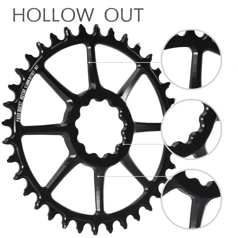 5.5mm OFFSET Round Bicycle Sprocket 28T-36T Suitable for Crankset Bicycle Parts