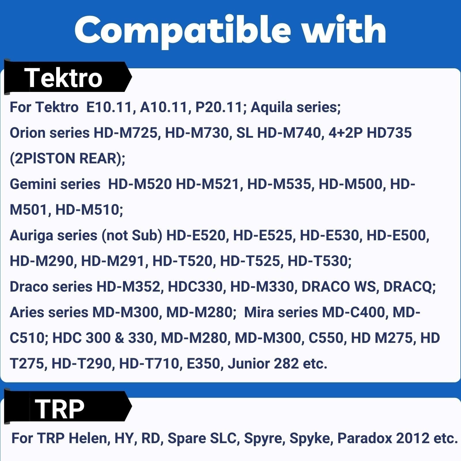 2 Pairs Brake Pads for Shimano Deore TRP Tektro – Resin/Semi-Metallic