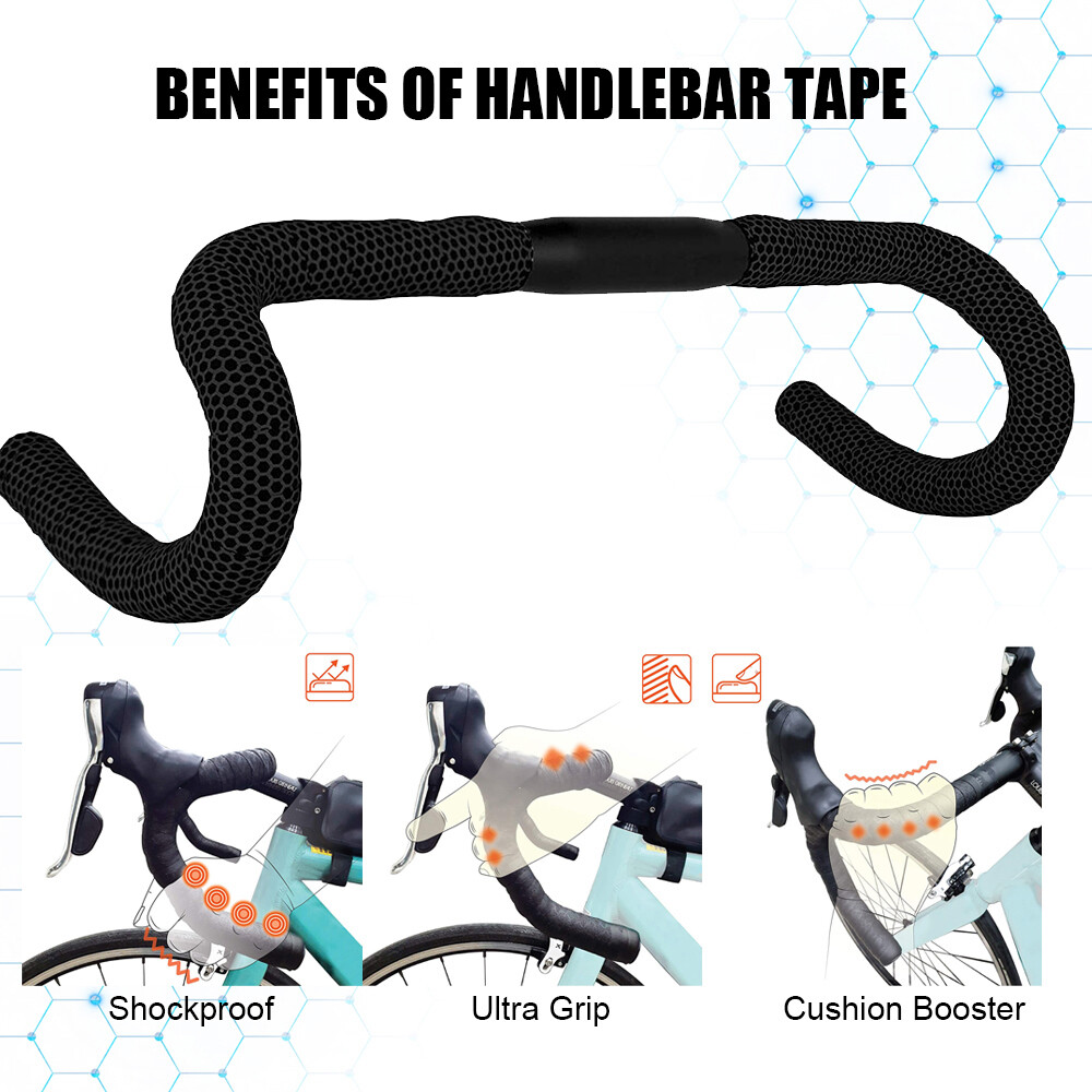 2PCS Bike Handlebar Tape Road Bicycle Cycling Non-slip Handle Wrap Outdoor Sport
