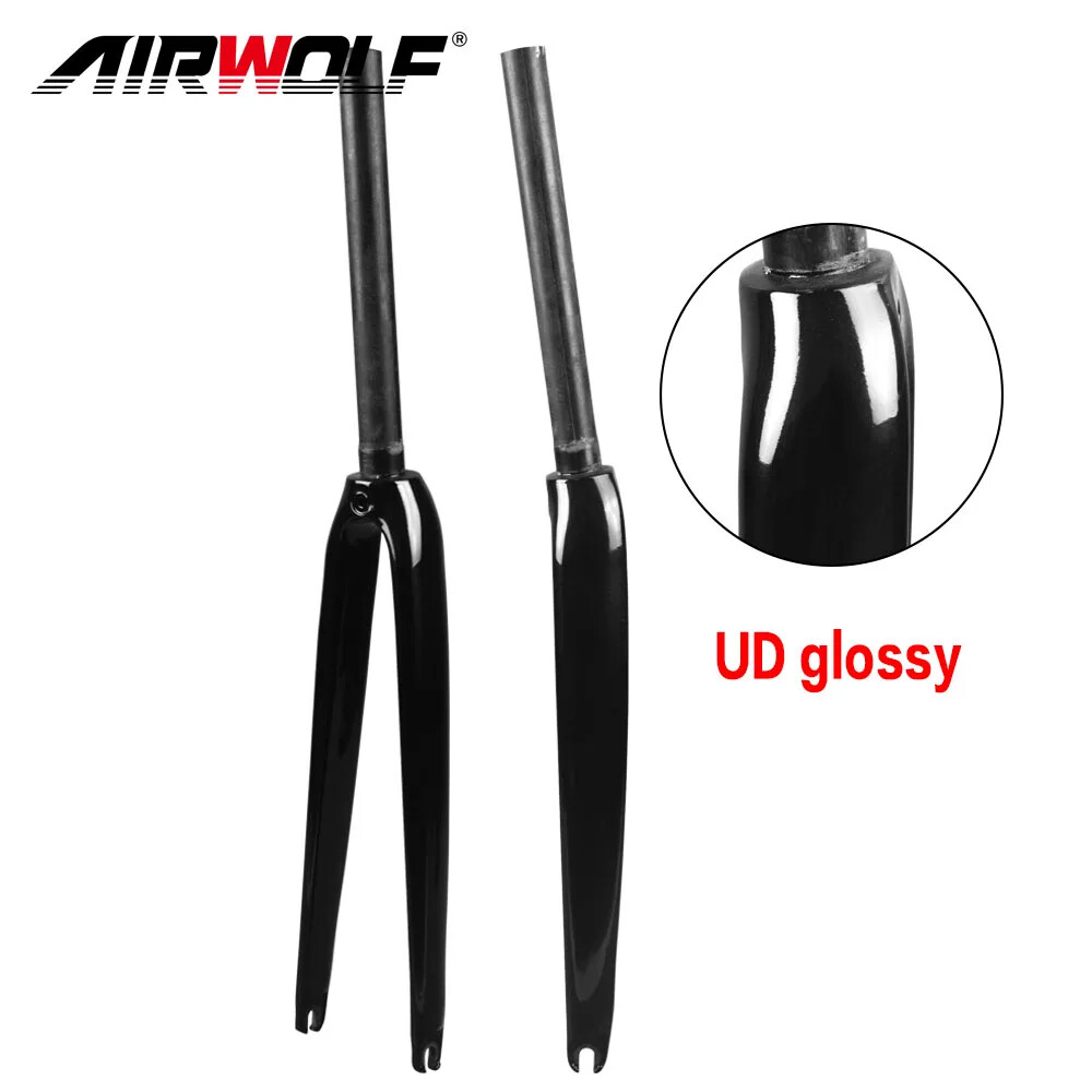 700C Carbon Road Bike Fork V Brake Quick Release 100*9mm Straight Rigid Frok