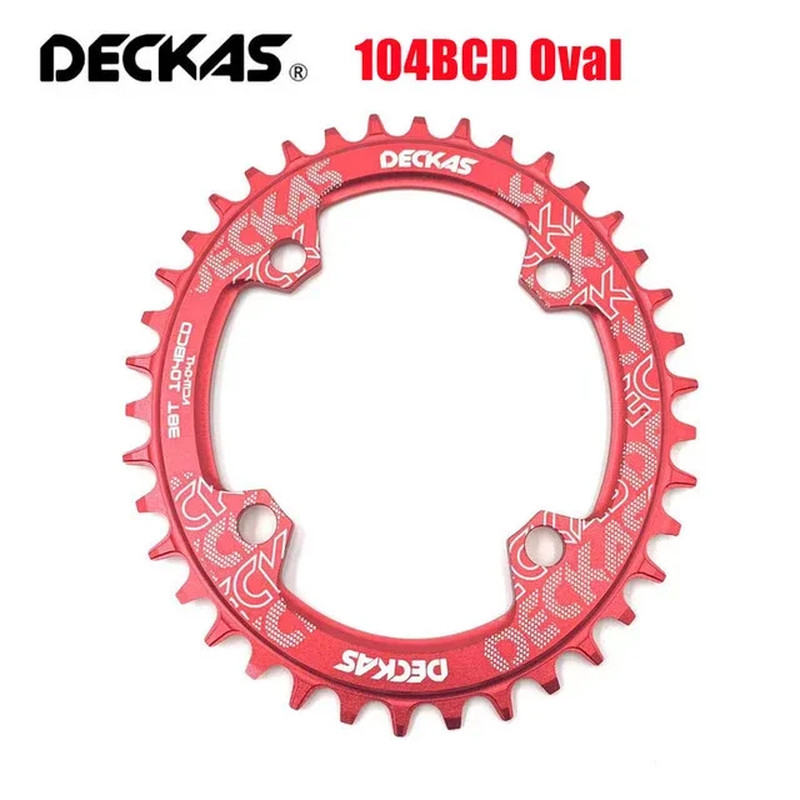 Deckas 104BCD Oval round Narrow Wide Chainring MTB Mountain Bicycle 32T 34T 36T