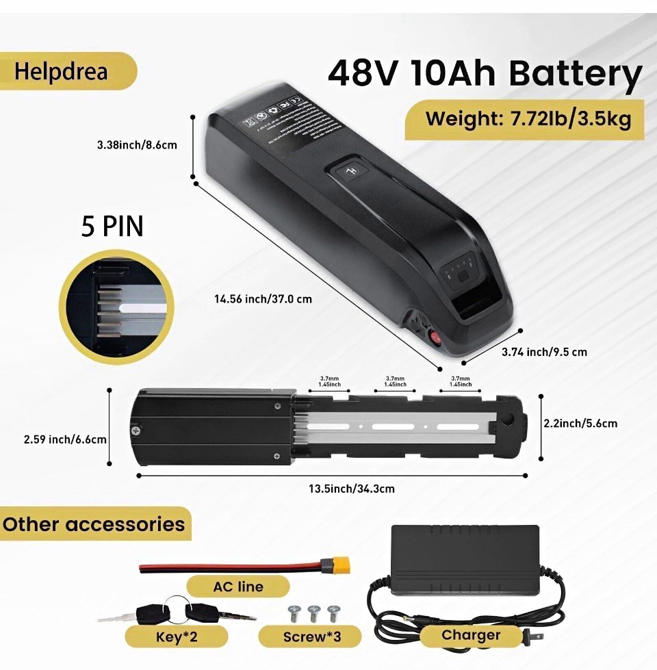 Helpdrea 48V 10Ah 480Wh
