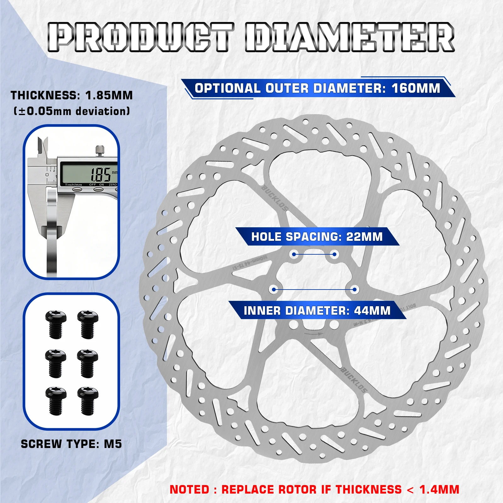 Bike Disc Brake Rotor 140Mm 160Mm 180Mm 203Mm Bicycle Hydraulic Brakes Rotor Hea