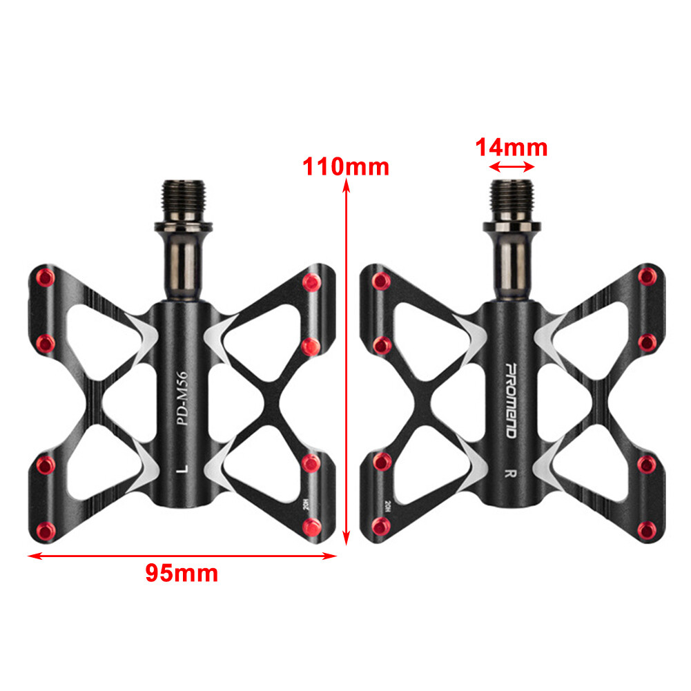 Promend MTB Road Bike Ultralight Aluminum Pedals Bicycle Flat Pedal 3 Bearings
