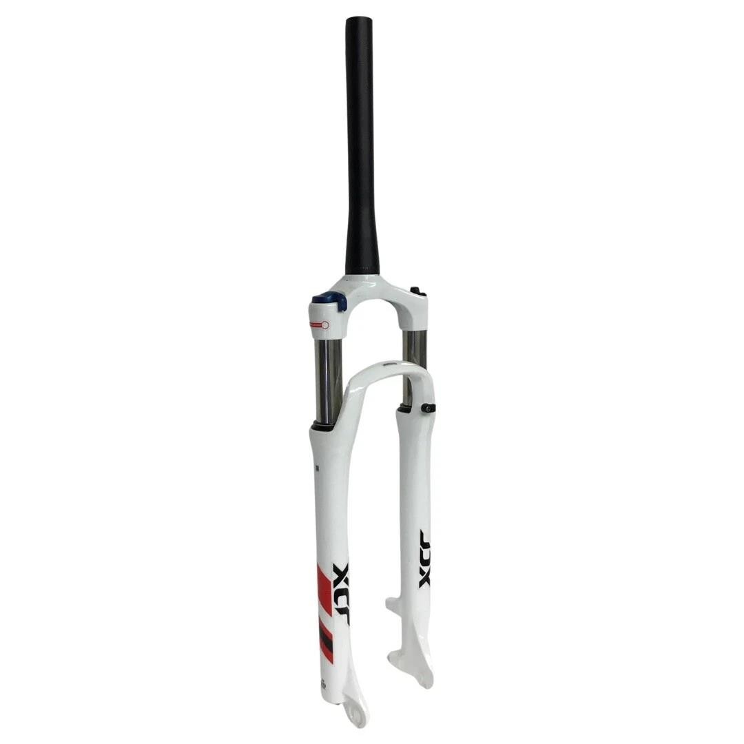 Suntour XCR 29″ Fork 80mm Travel Tapered QR 9×100 White MTB Suspension Lockout