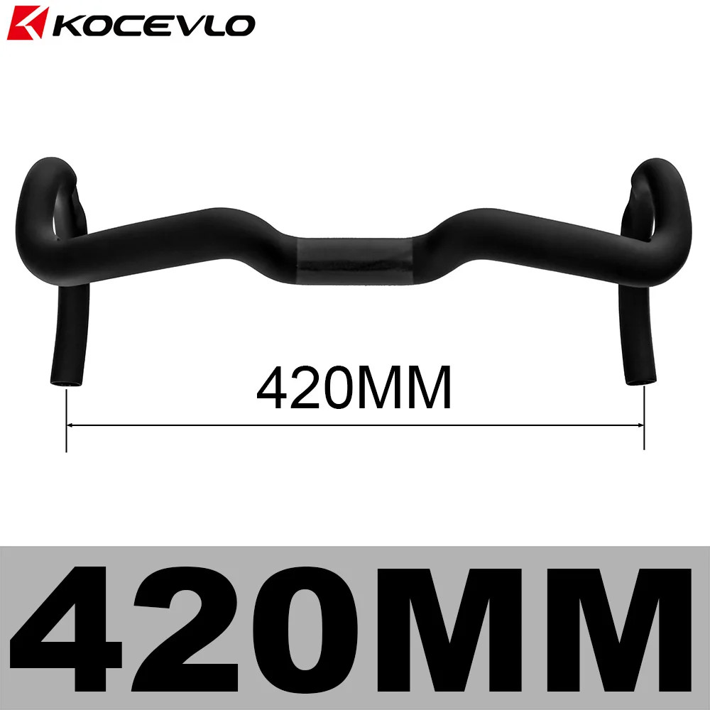 Carbon Fiber Gravel Bent Bar Racing Bicycle Handlebar 380/400/420/440mm Width